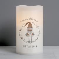 Personalised Scandinavian Christmas Gnome LED Candle Extra Image 1 Preview